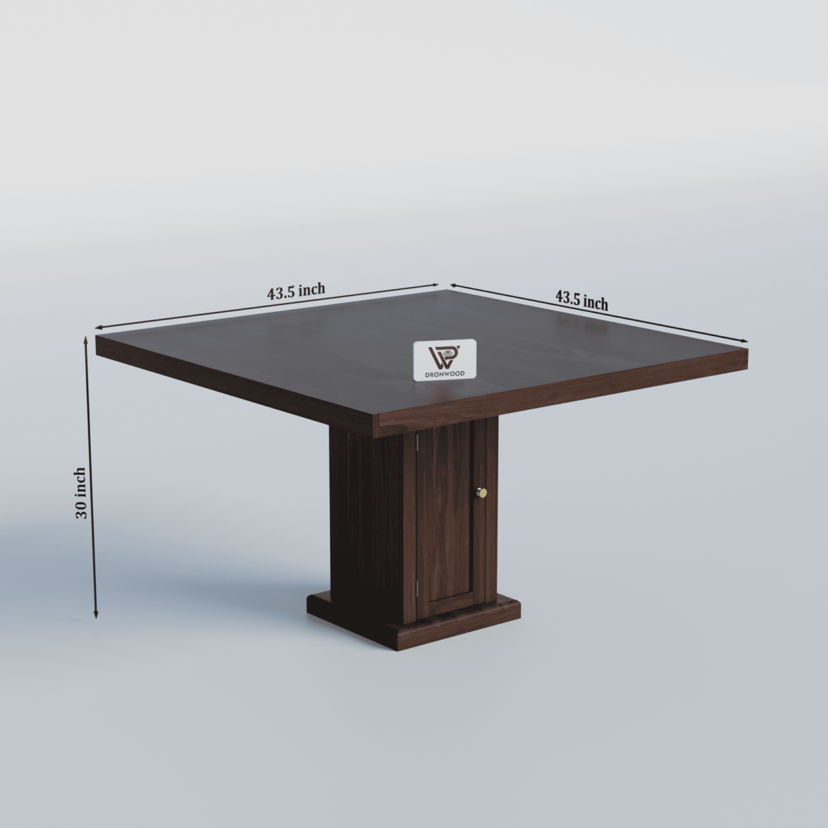 Sheesham Wood 4-Seater Dining Table Set with Cushioned Chairs-Dronwood