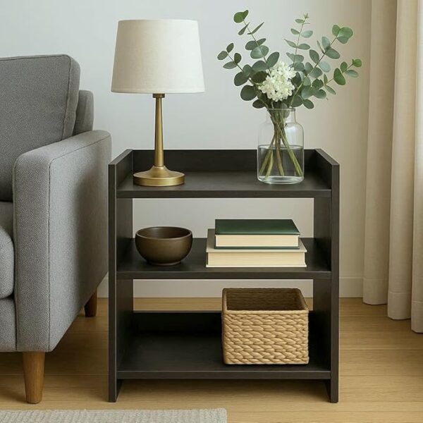 Wooden Side Table for Bedroom & Living Room – Multipurpose Bedside & Corner Stand
