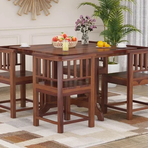 Cohoon Sheesham Wood 4 Seater Dining Set
