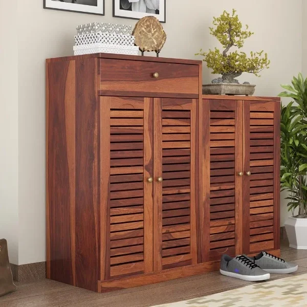 Foster Sheesham Wood Shoe Rack
