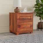 Bedside table, Sheesham wood bedside table, Cane bedside table with drawers, Solid wood nightstand 2 drawer, Premium Sheesham side table, Modern cane nightstand,