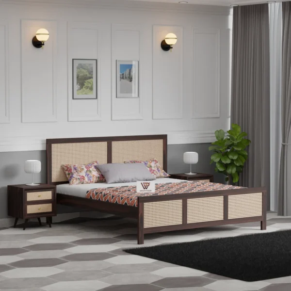 rattan king size bed, rattan queen size bed, king size bed, queen size bed