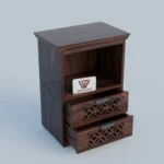 Bedside table, Sheesham wood bedside table, Cane bedside table with drawers, Solid wood nightstand 2 drawer, Premium Sheesham side table, Modern cane nightstand,