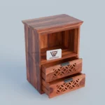 Bedside table, Sheesham wood bedside table, Cane bedside table with drawers, Solid wood nightstand 2 drawer, Premium Sheesham side table, Modern cane nightstand,