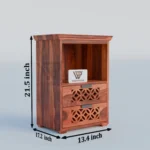 Bedside table, Sheesham wood bedside table, Cane bedside table with drawers, Solid wood nightstand 2 drawer, Premium Sheesham side table, Modern cane nightstand,