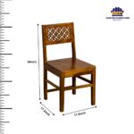 dining chair, sheesham wood dining chair with CNC back, Solid wood dining chair India, Honey finish wooden dining chair, CNC design wooden chair for dining table, Premium Sheesham dining chair,
