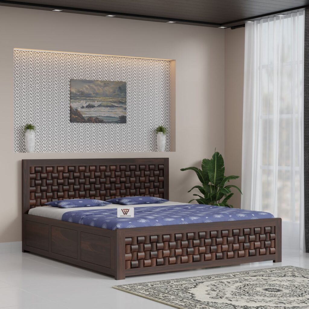 wood king size bed, wood queen size bed, wood bed, bed, solid wooden bed, solid sheesham wood bed