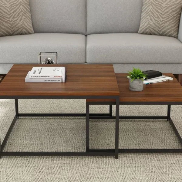 Alaric Nested Mango Wood Coffee Table