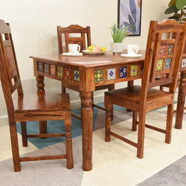 Elem Elegance 4 Seater Dining Table Set