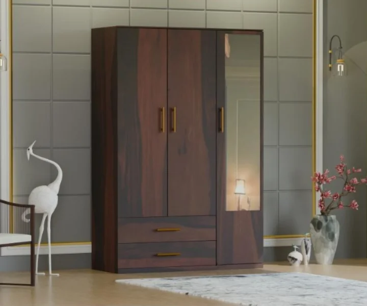Manshi 3-Door Solid Wardrobe