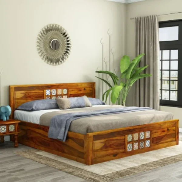 Relay Wooden Bed with Storage