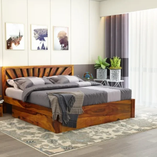 Wooden Bed With Drawer Storage Bed